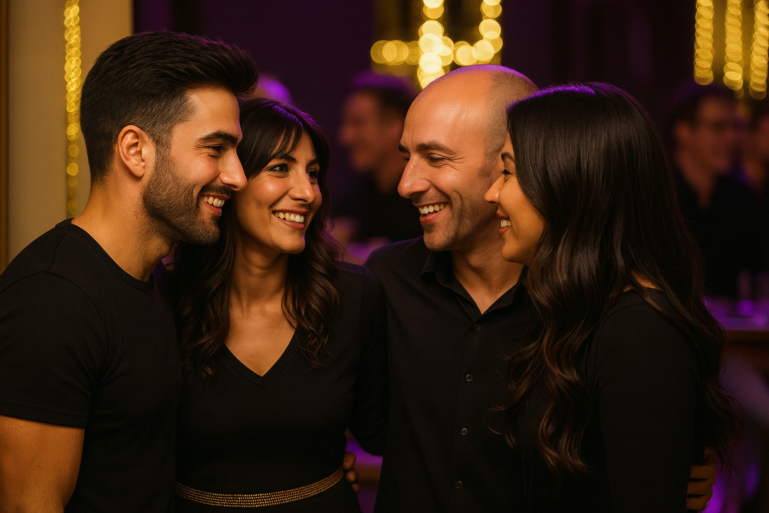 אווירת מועדון עם תאורה חמה